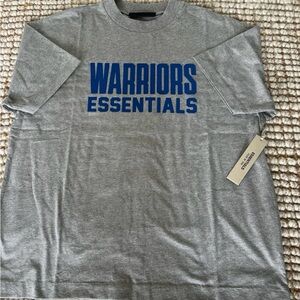 Fear of God Essentials Gray Warriors NBA Short Sleeve Shirt Medium new with tag